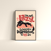 Lazy Cat – Waiting for Inspiration Poster